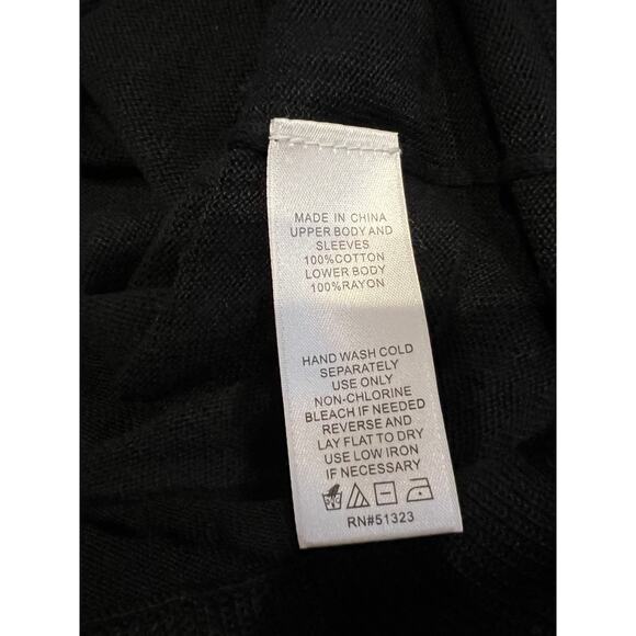 CeCe Cynthia Steffe Feminine Ruffle Sweater Black M - Picture 6 of 6